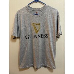 GUINNESS T Shirt Large Men’s Gray Irish Harp Unisex L Tee